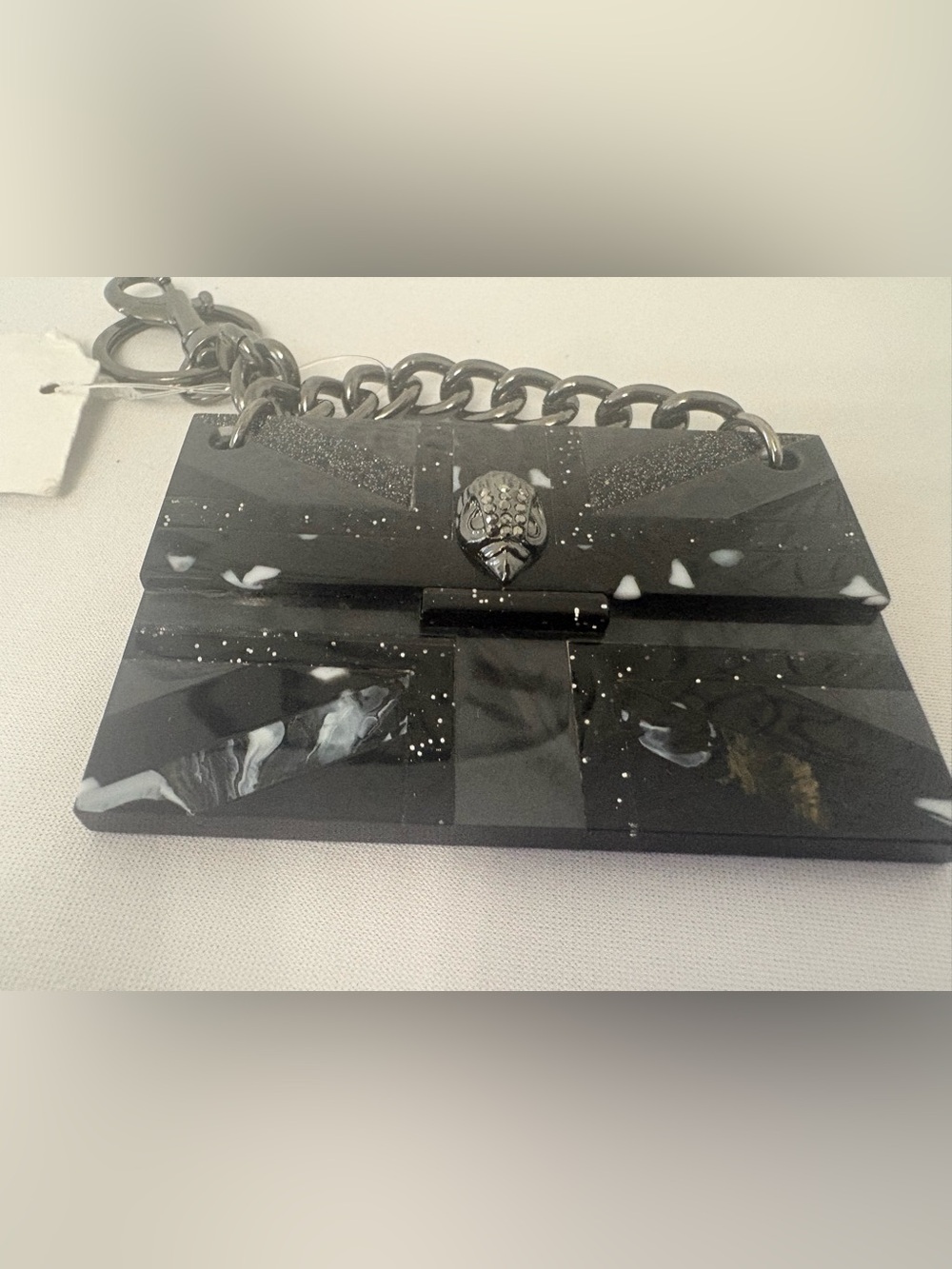 Kurt Geiger London Kensington Union Jack Acrylic Keychain - Picture 3 of 7
